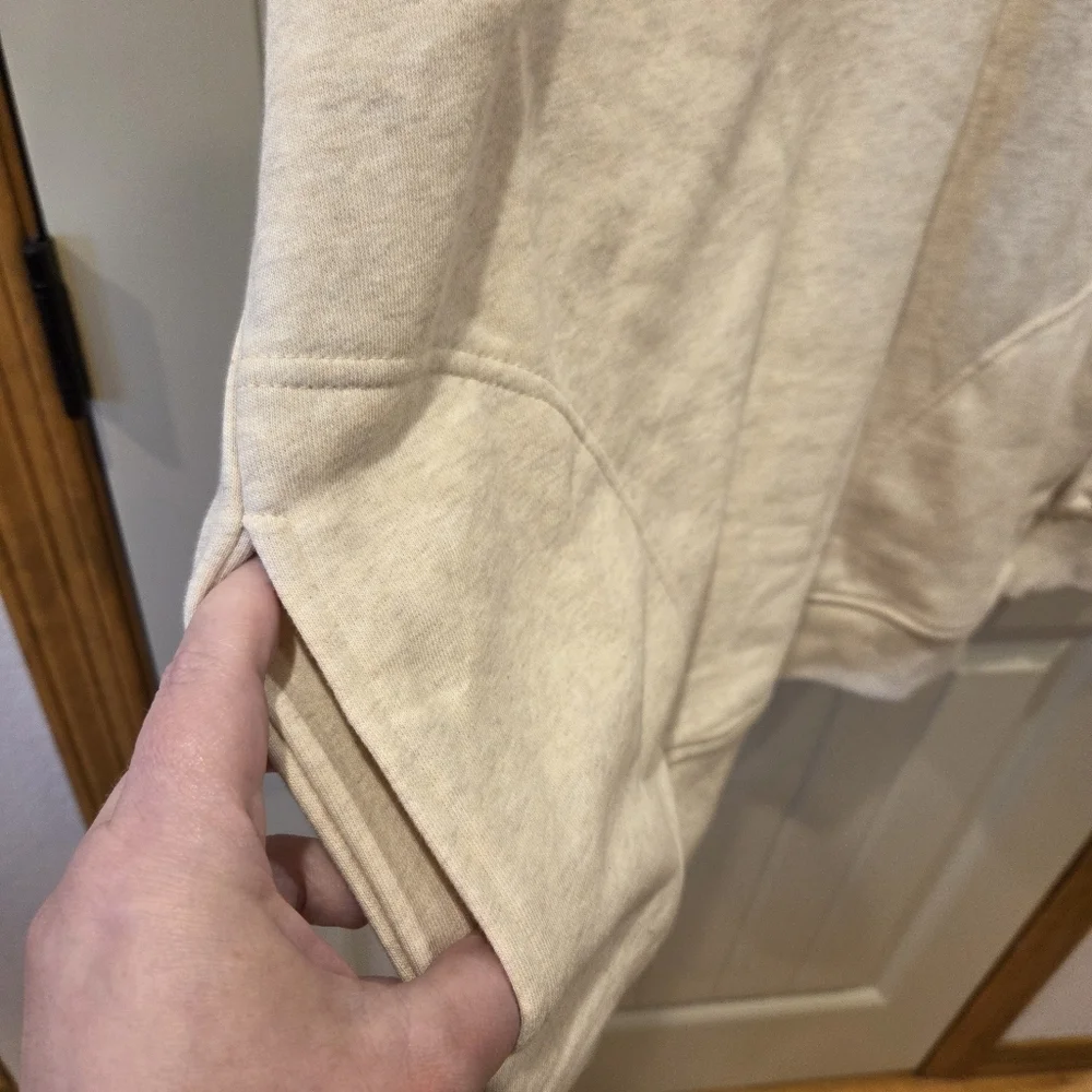 Oatmeal Heather Henley Pullover New Women's XL 16-18 Casual Outdoor Fall Winter - Picture 5 of 8